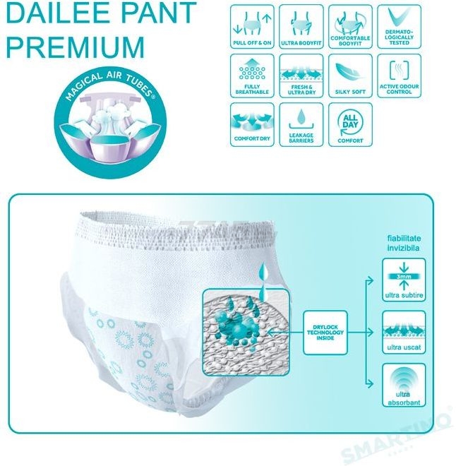 Трусики впитывающие для взрослых DAILEE Pant Premium Normal XL 130 - 160 см 14 штук (677200) - Фото 2