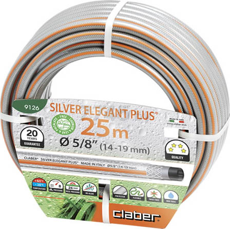 Шланг поливочный CLABER Silver elegant plus 5/8" 25 м (9126)
