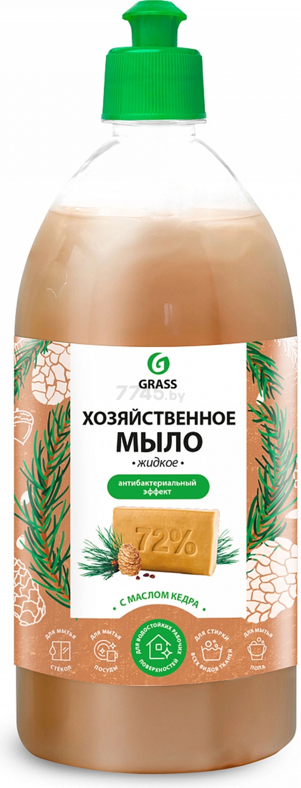 Мыло хозяйственное жидкое GRASS с маслом кедра 1 л (4630097260252)