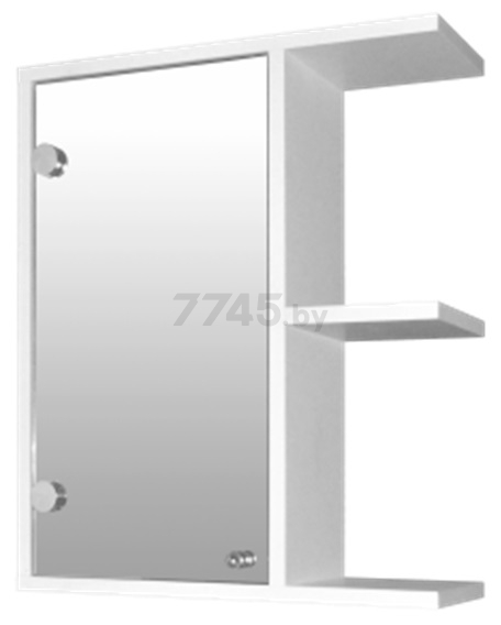 Шкаф с зеркалом для ванной ГАММА 47 левый (4812044014273)
