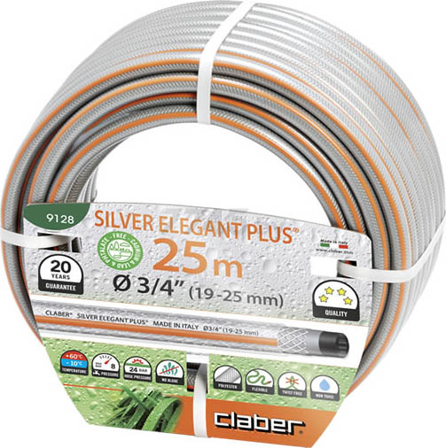 Шланг поливочный CLABER Silver elegant plus 3/4" 25 м (9128)