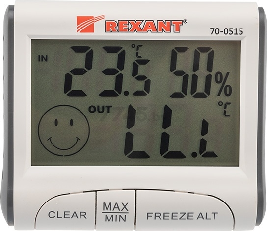Термогигрометр электронный комнатно-уличный REXANT (70-0515) - Фото 2