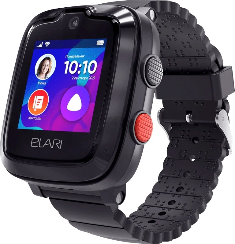 Умные часы детские ELARI KidPhone 4G черный (KP-4G)