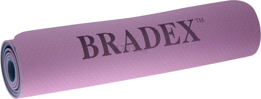 Коврик для йоги BRADEX SF 0402 TPE фиолетовый/голубой (183x61x0,6) - Фото 3