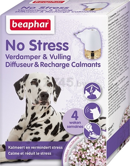 Диффузор со сменным блоком для собак BEAPHAR No Stress Успокаивающий 30 мл (8711231148981)
