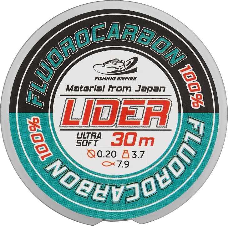 Леска флюорокарбоновая LIDER Fluorocarbon 100% 0,23 мм/30 м (FL- 0123) - Фото 2
