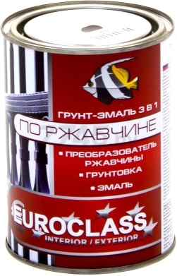 Грунт-эмаль алкидная EUROCLASS для ржавчины черная 0,9 кг