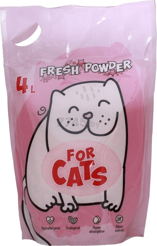 Наполнитель для туалета силикагелевый впитывающий FOR CATS Fresh Powder Звездная пыль 4 л, 1,55 кг (TUZ024)