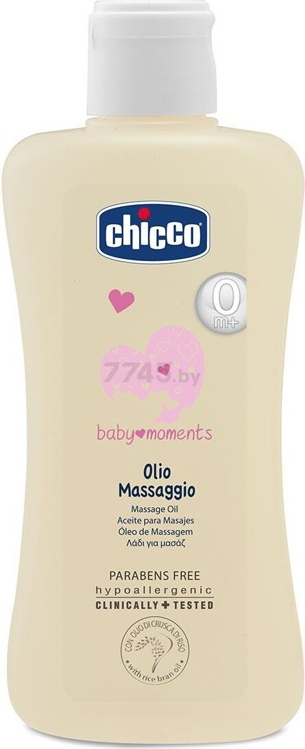 Масло массажное детское Baby Moments с 0 мес 200 мл CHICCO (320614019)