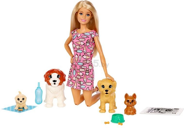 Кукла BARBIE Барби и домашние питомцы Doggy Daycare Doll Pets (FXH08)