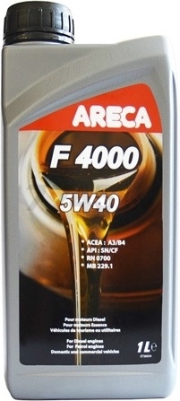 Моторное масло 5W40 синтетическое ARECA F4000 1 л (11401)