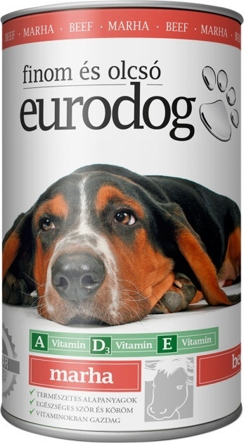 Влажный корм для собак EURODOG говядина консервы 1240 г (ED101)