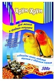 Корм для мелких и средних попугаев ХРУМ-ХРУМ 0,5 кг (HR007)