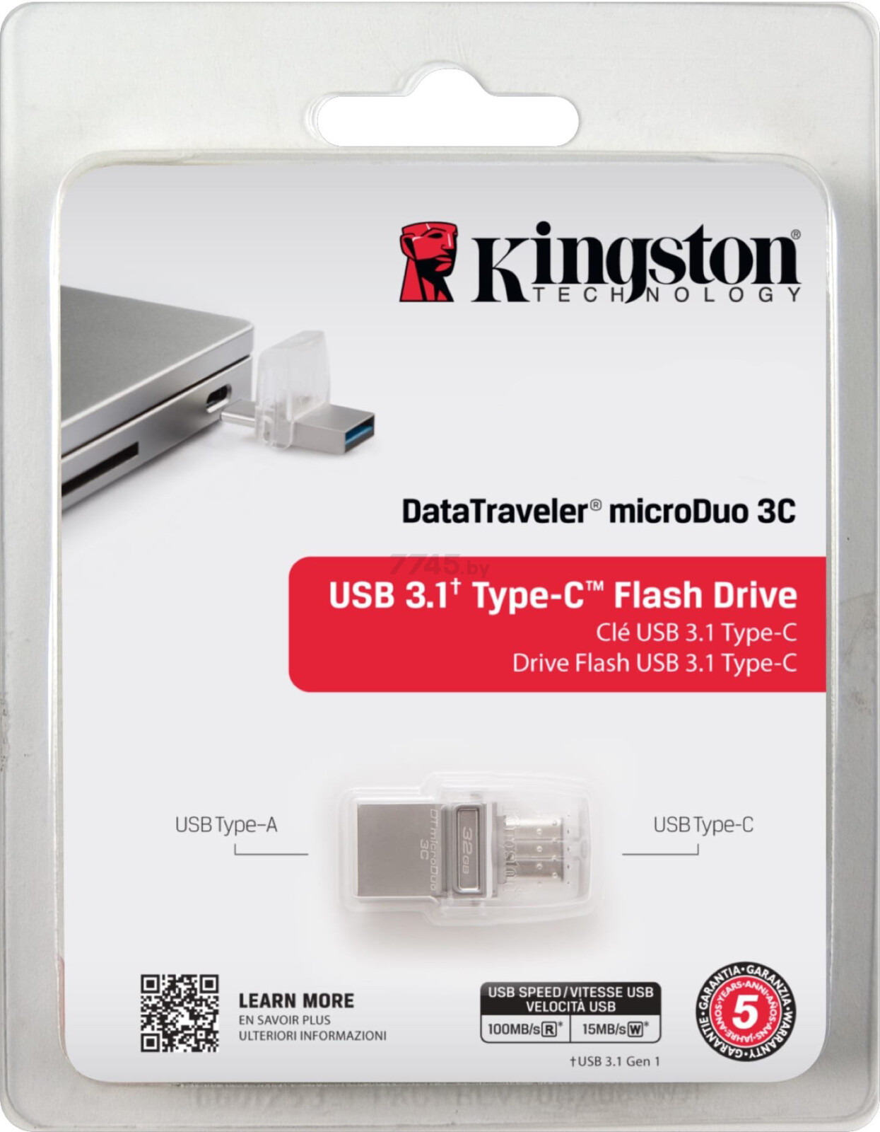 USB-флешка 32 Гб KINGSTON DT MicroDuo (DTDUO3C/32GB) - Фото 3