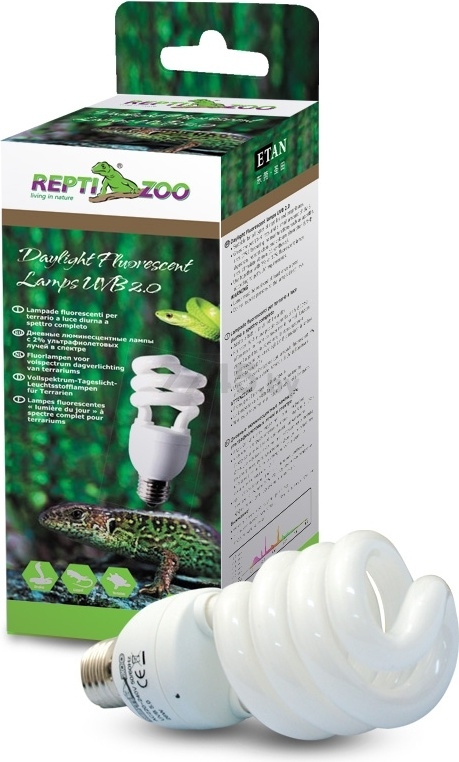 Лампа ультрафиолетовая для террариума REPTI-ZOO Compact Daylight 2015CT 2,0 15 Вт (83725040) - Фото 2