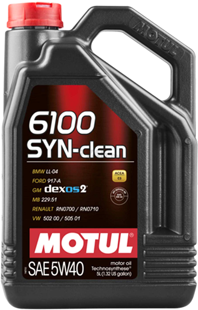 Моторное масло 5W40 полусинтетическое MOTUL 6100 Syn-Clean 5 л (107943)