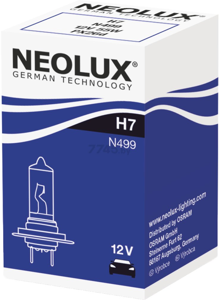 Лампа галогенная автомобильная NEOLUX Standard H7 (N499) - Фото 2