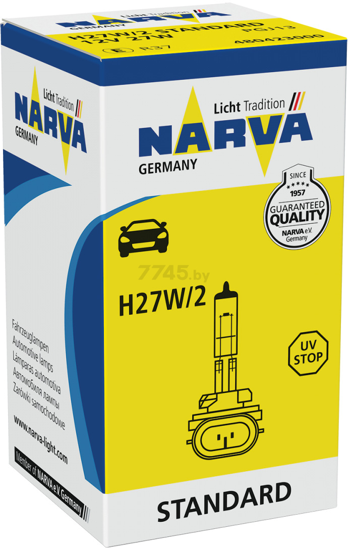 Лампа галогенная автомобильная NARVA H27W/2 (48040) - Фото 2