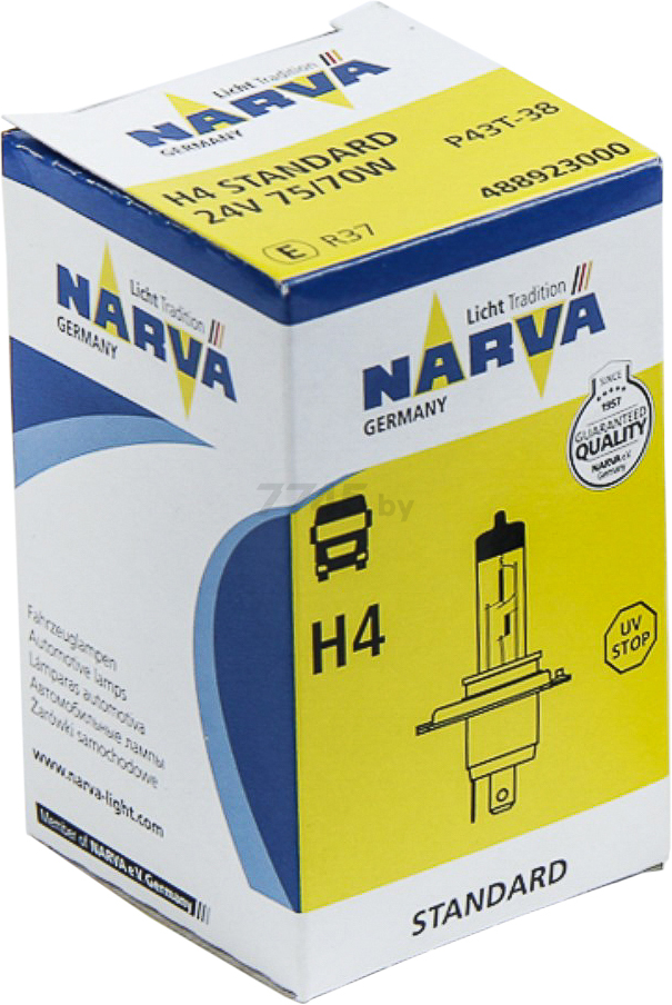 Лампа галогенная автомобильная NARVA Standard H4 (48892) - Фото 3