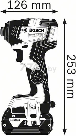 Шуруповерт (винтоверт) ударный аккумуляторный BOSCH GDR 18V-200 C Professional (06019G4104) - Фото 9