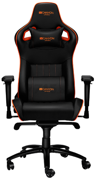 Кресло геймерское CANYON Corax CND-SGCH5 черно-оранжевое - Фото 2