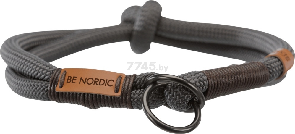 Ошейник-удавка для собак TRIXIE Be Nordic L-XL 13 мм 55 см темно-серый/коричневый (17291) - Фото 3