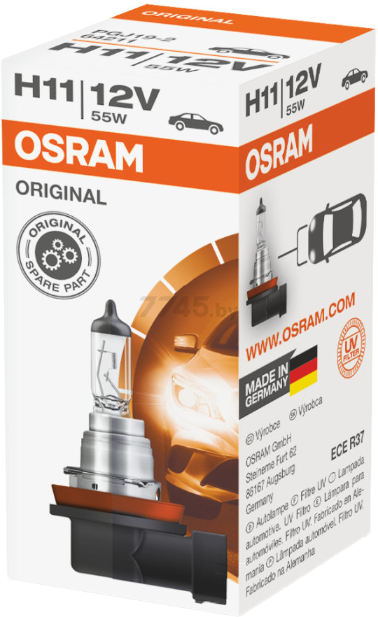 Лампа галогенная автомобильная OSRAM Original Line H11 (64211) - Фото 2