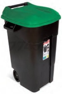 Контейнер для мусора пластиковый TAYG 120 л черный (422034)