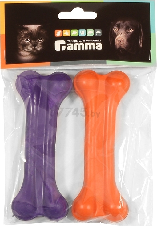 Игрушка для собак GAMMA Кость литая №2 9,5 см 2 штуки (12192006) - Фото 2