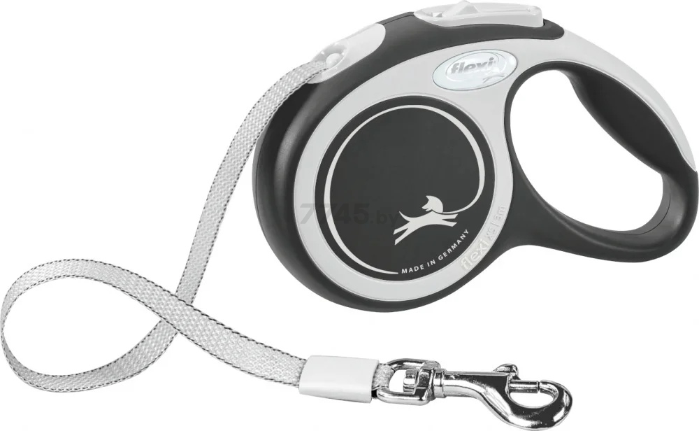 Поводок-рулетка для собак FLEXI New Comfort XS лента 3 м до 12 кг черная (213301)