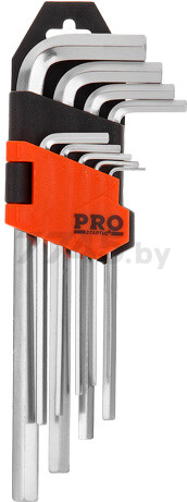 Набор ключей шестигранных 1,5-10 мм 9 предметов длинных PRO STARTUL (PRO-4190)