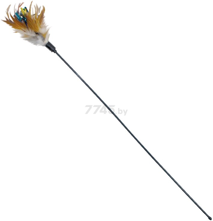 Игрушка для кошек TRIOL Удочка-дразнилка Разноцветные перья B052 55 см (22121029)