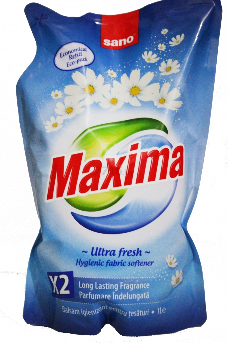 Кондиционер для белья SANO Maxima Hygienic Fabric Softener Ultra Fresh 1 л (35420)