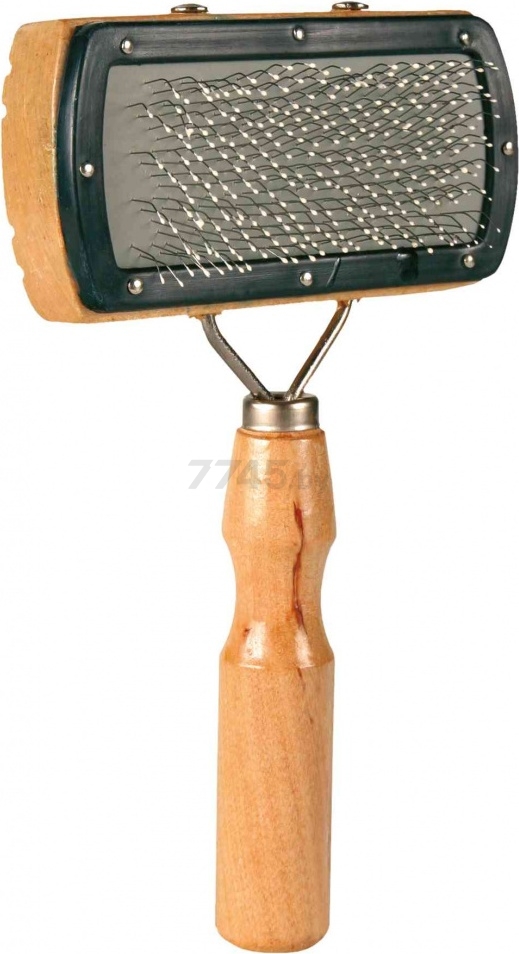 Щетка с каплей для животных TRIXIE с деревянной ручкой 18х10 см (2300)