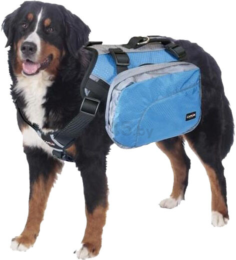 Шлея-сумка для собак CAMON L 58-88 см синий/серый (DC361) - Фото 2