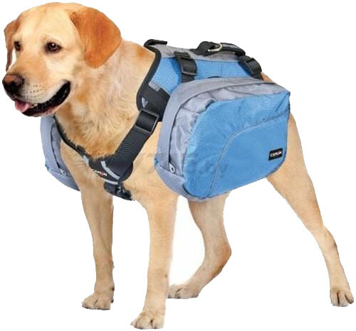 Шлея-сумка для собак CAMON L 58-88 см синий/серый (DC361)