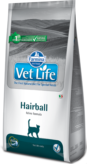 Сухой корм для кошек FARMINA Vet Life Hairball 0,4 кг (8010276021717)