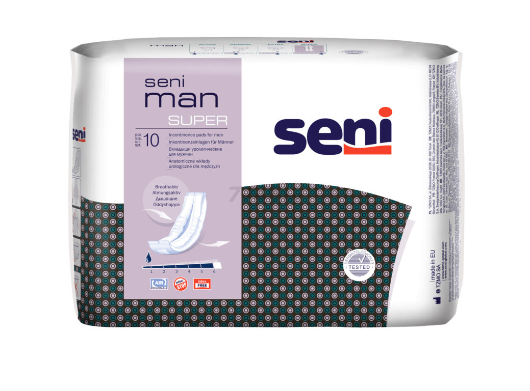 Прокладки урологические SENI Man Super 10 штук (5900516693121) - Фото 2