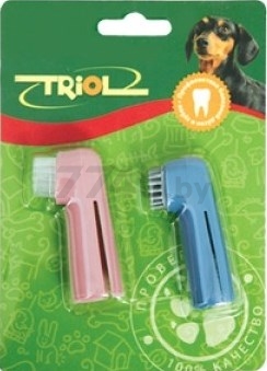 Набор зубных щеток-напальчников для собак TRIOL P535 6 см 2 штуки (30511001)