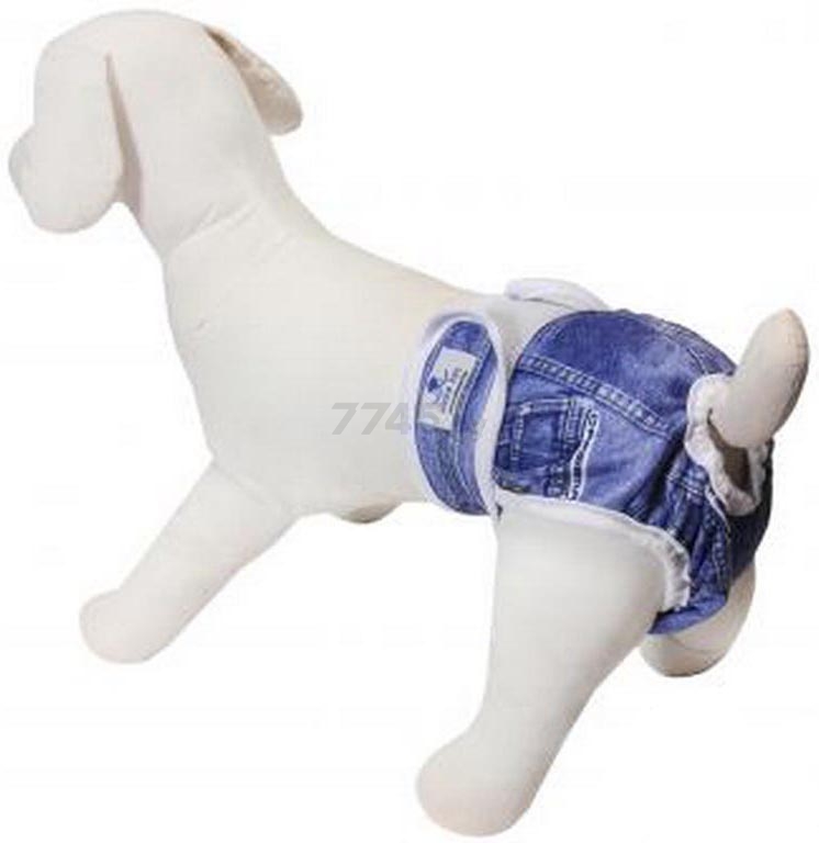 Подгузник многоразовый для сук HIPPIE PET XS имитация джинсовой ткани (UPBK3XS) - Фото 3