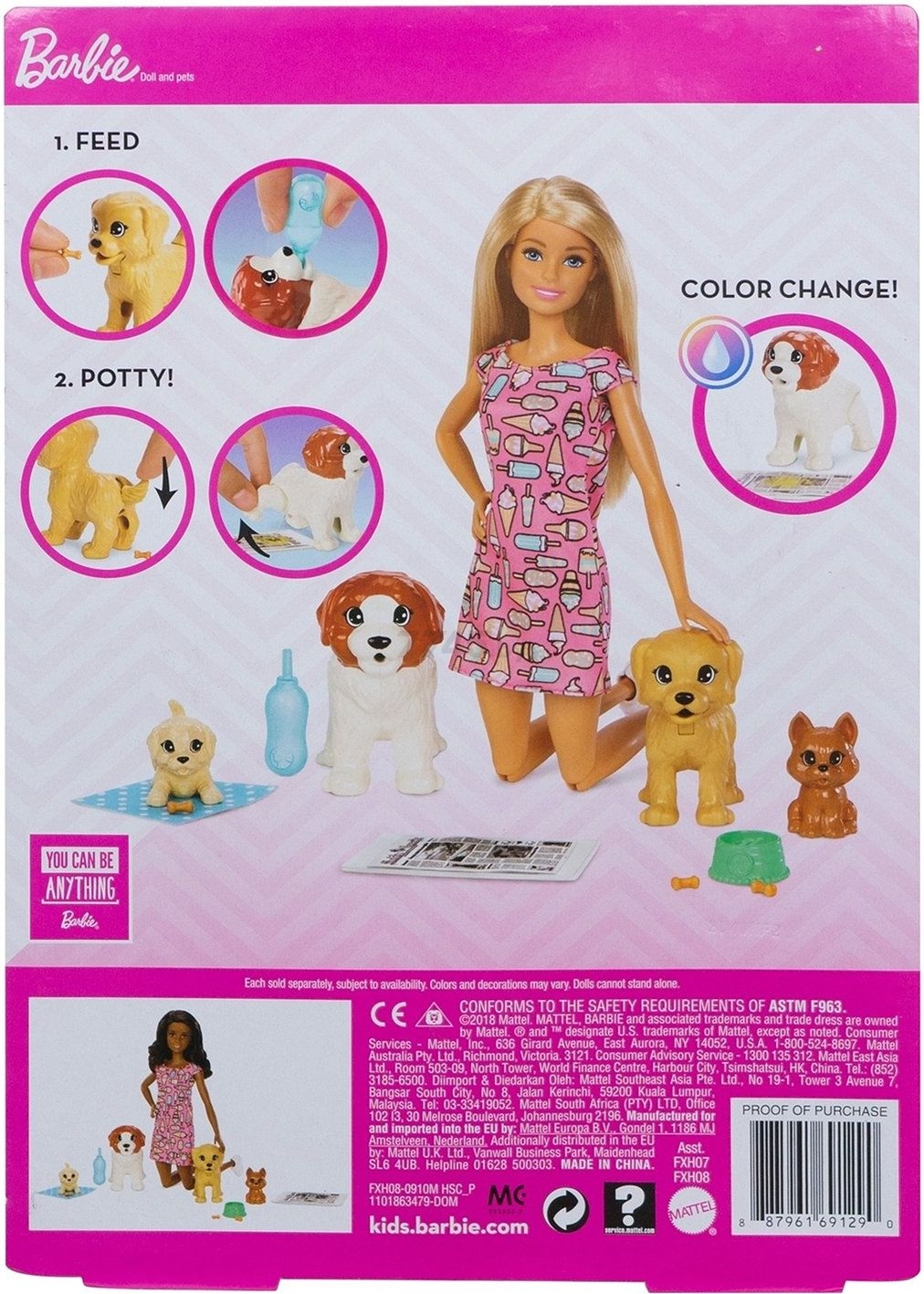 Кукла BARBIE Барби и домашние питомцы Doggy Daycare Doll Pets (FXH08) - Фото 11