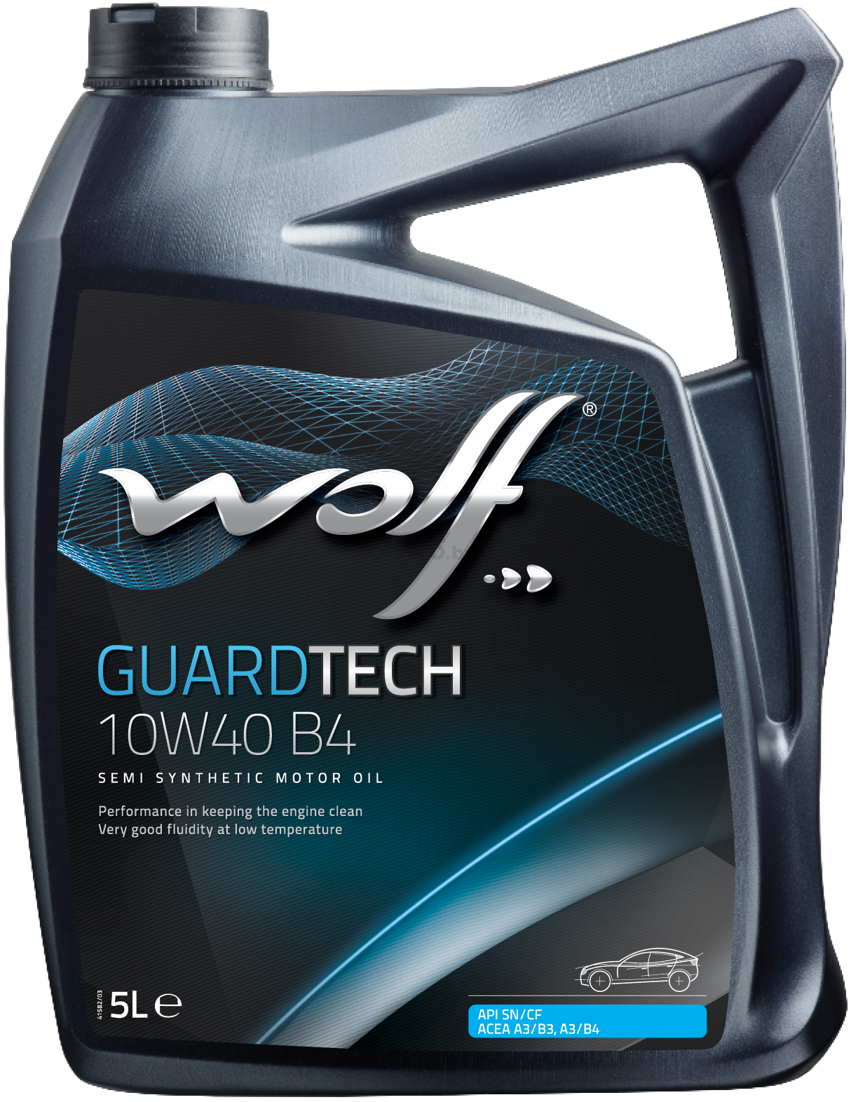 Моторное масло 10W40 полусинтетическое WOLF Guardtech B4 5 л (23127/5)