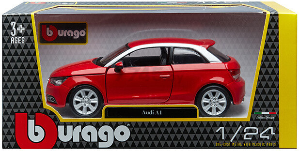 Масштабная модель автомобиля BBURAGO Ауди А1 1:24 Red (18-22127) - Фото 10