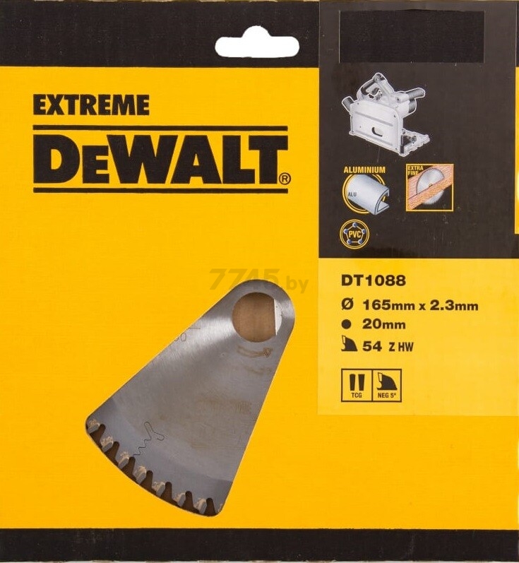 Диск пильный 165х20 мм 54 зуба DEWALT Extreme DT1088 (DT1088-QZ) - Фото 3