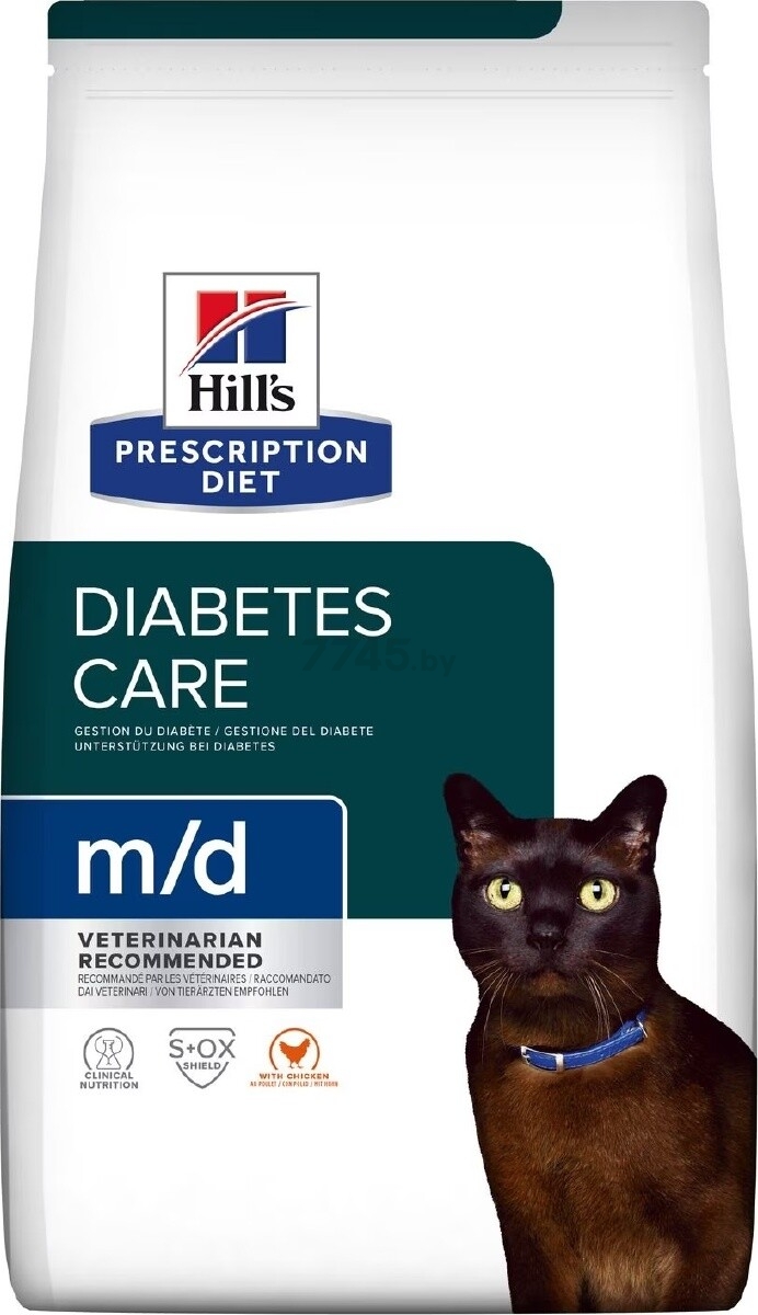 Сухой корм для кошек HILL'S Prescription Diet m/d курица 1,5 кг (52742868509)