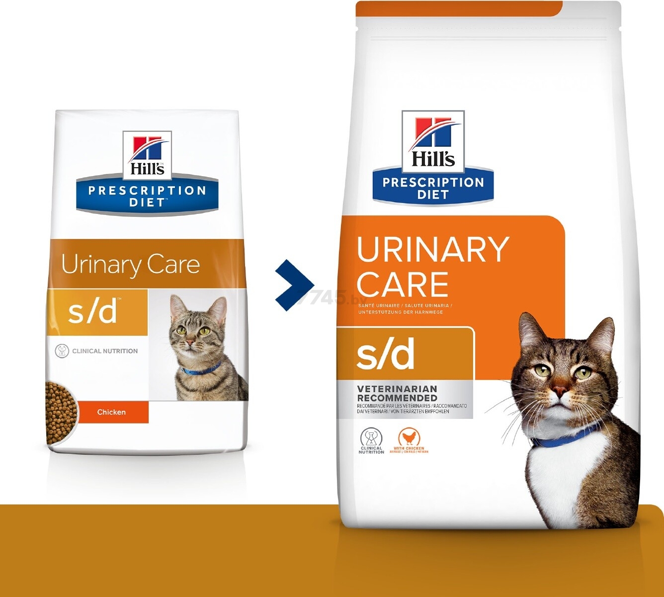 Сухой корм для кошек HILL'S Prescription Diet s/d Urinary Care курица 1,5 кг (52742918907) - Фото 3