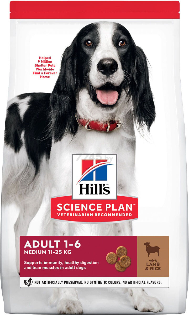 Сухой корм для собак HILL'S Science Plan Adult Medium ягненок с рисом 12 кг (52742926704)