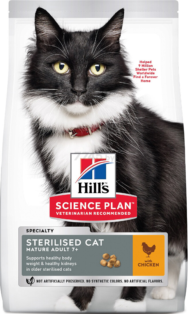 Сухой корм для пожилых кошек HILL'S Science Plan Mature Adult 7+ Sterilised Cat курица 0,3 кг (52742934907)