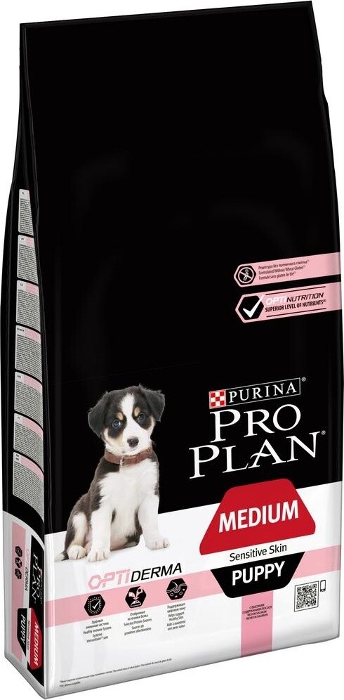 Сухой корм для щенков PURINA PRO PLAN Medium Puppy Sensitive Skin лосось с рисом 12 кг (7613035120389) - Фото 4