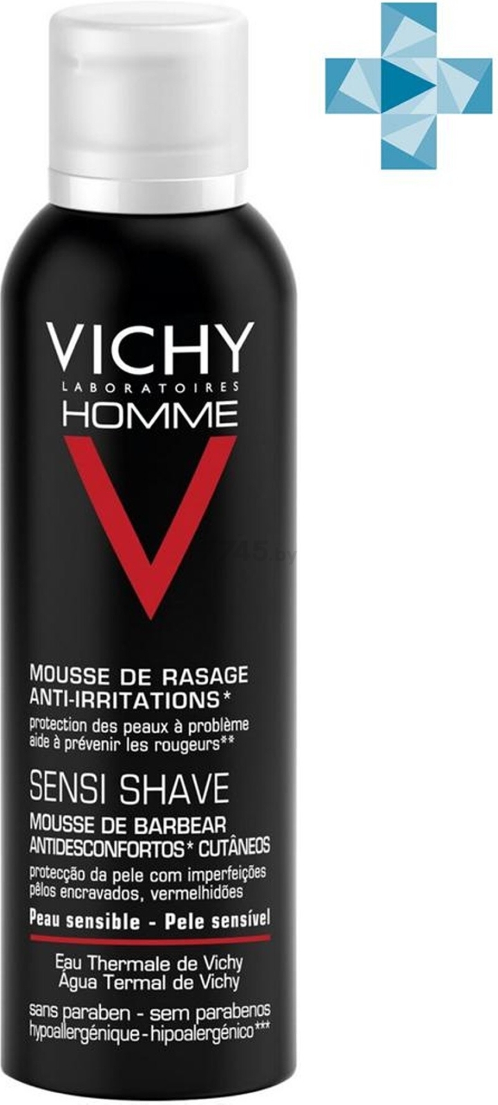 Пена для бритья VICHY Homme Против раздражения кожи 200 мл (3337871318901)